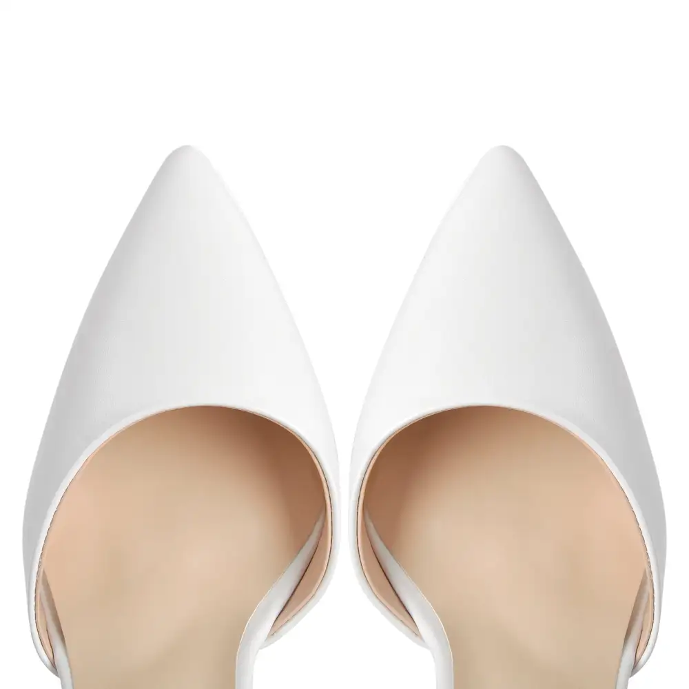 Pointed Toe Platform Chunky Heel Pumps