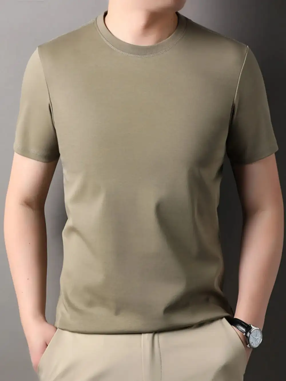 Cotton Short-Sleeve Crew-Neck T-Shirt