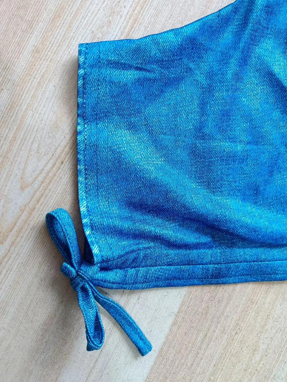 One Shoulder Drawstring Coordinated Set
