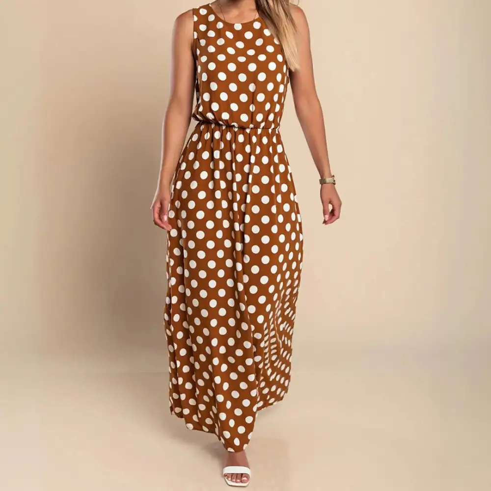 Avery Polka Dot Flow Maxi Dress