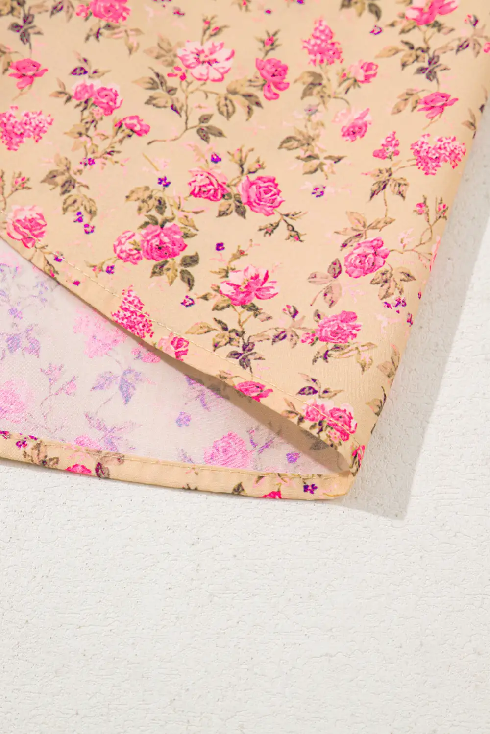 Floral Bow Detail Puff Sleeve Blouse