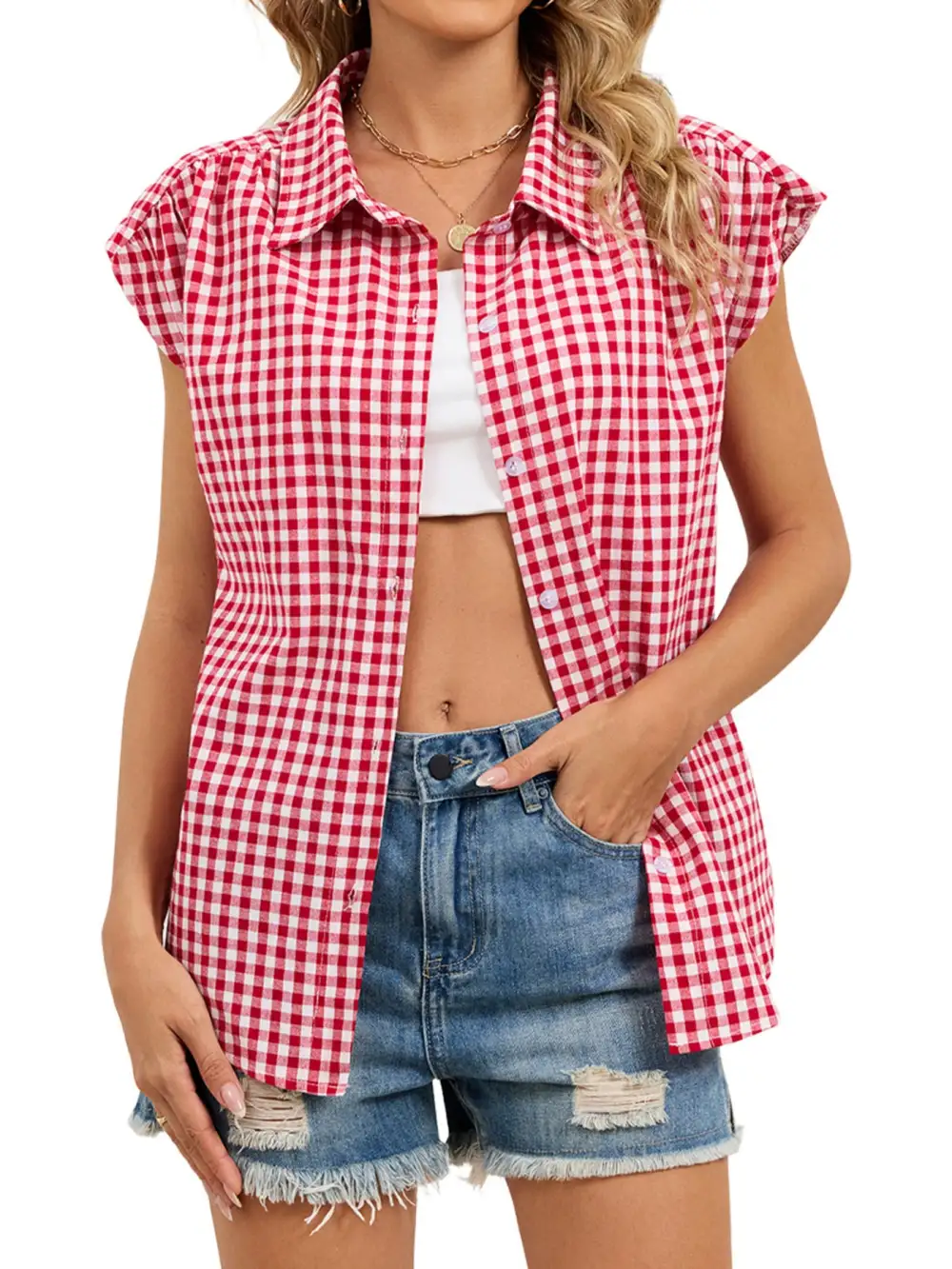 Gingham Button Down Shirt