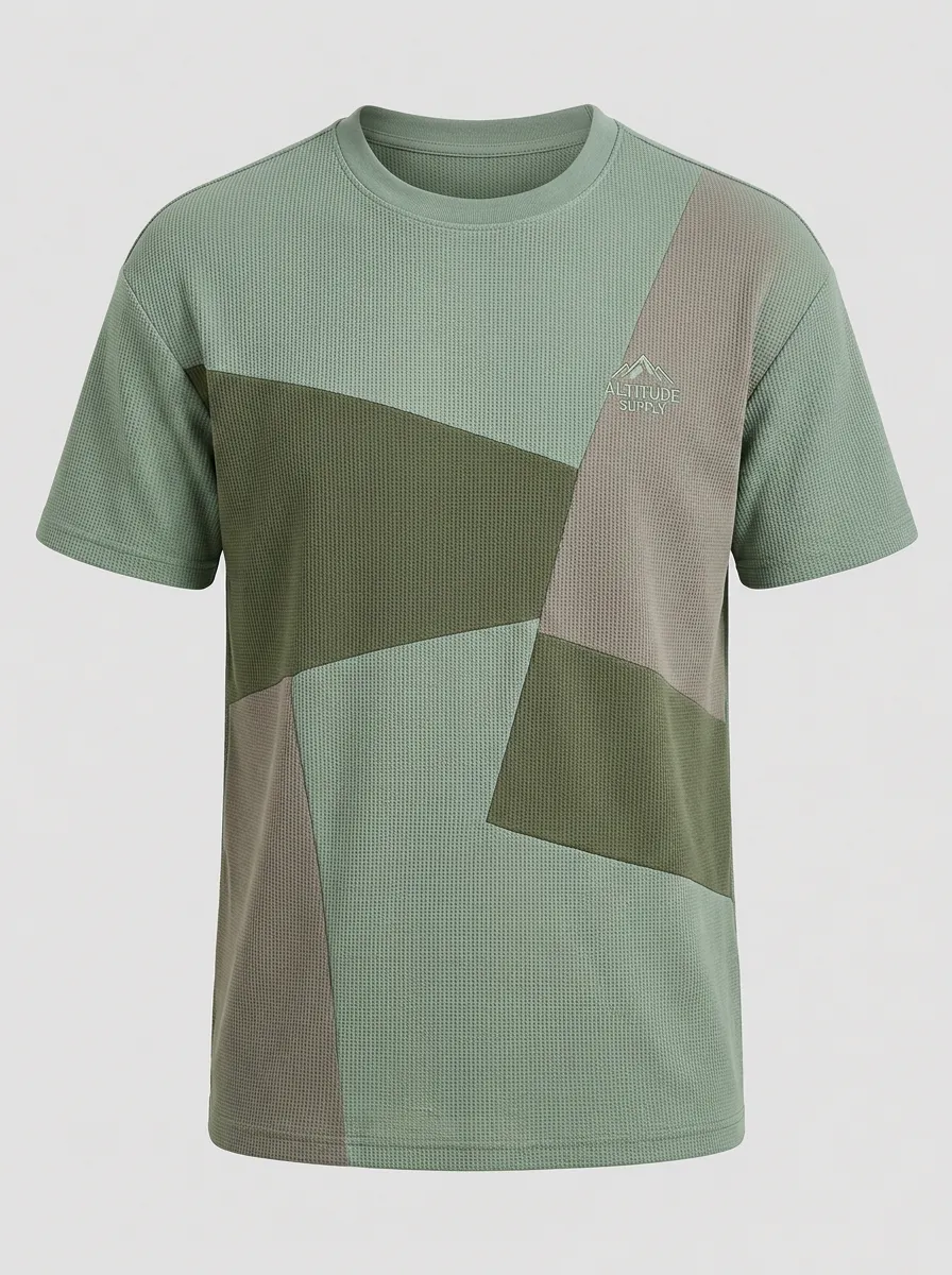 Men's Outdoor Hiking Altitude Supply Colorblock Printed T-shirt