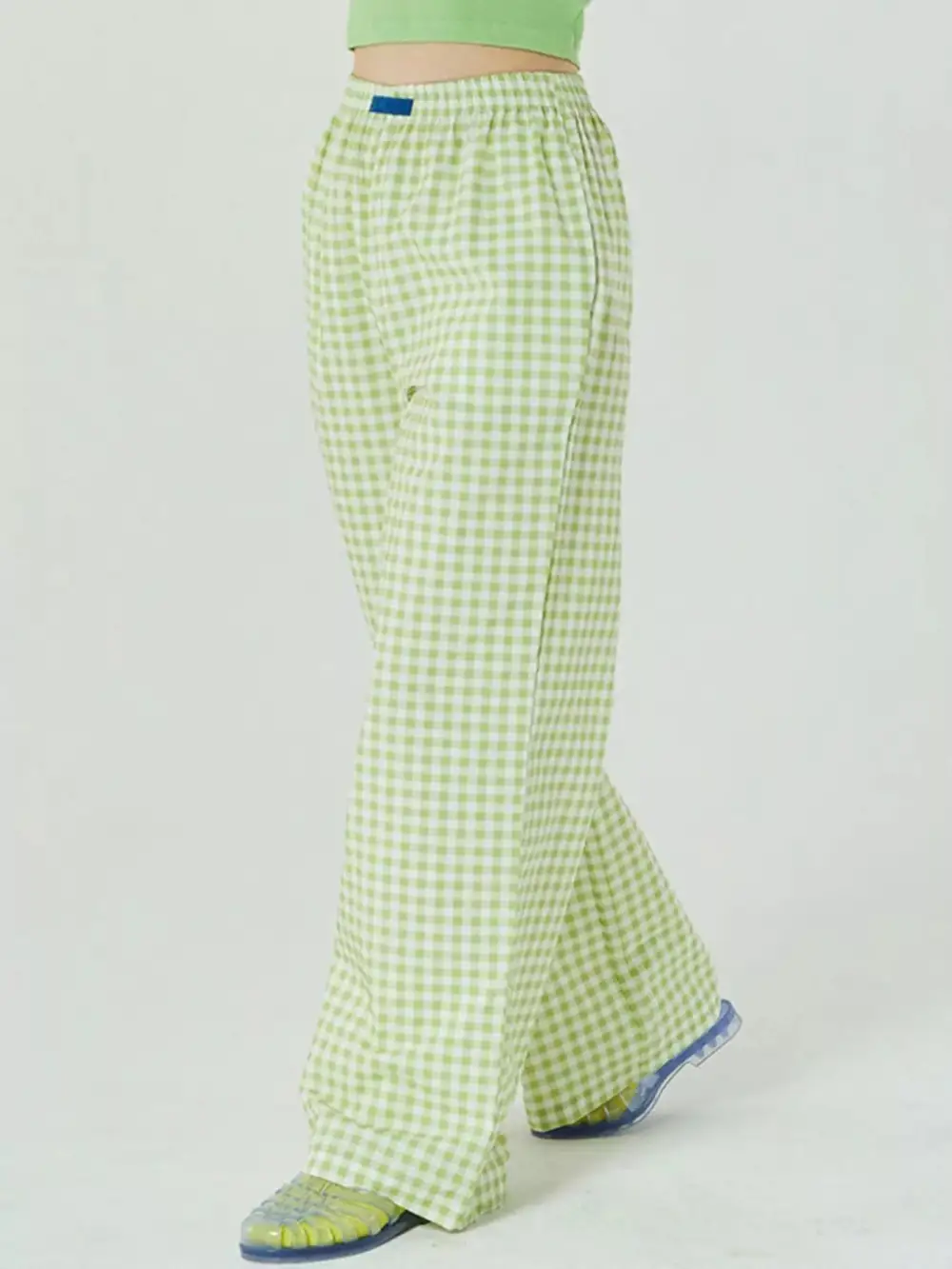 Relaxed Elastic Waist Wide Leg Pants