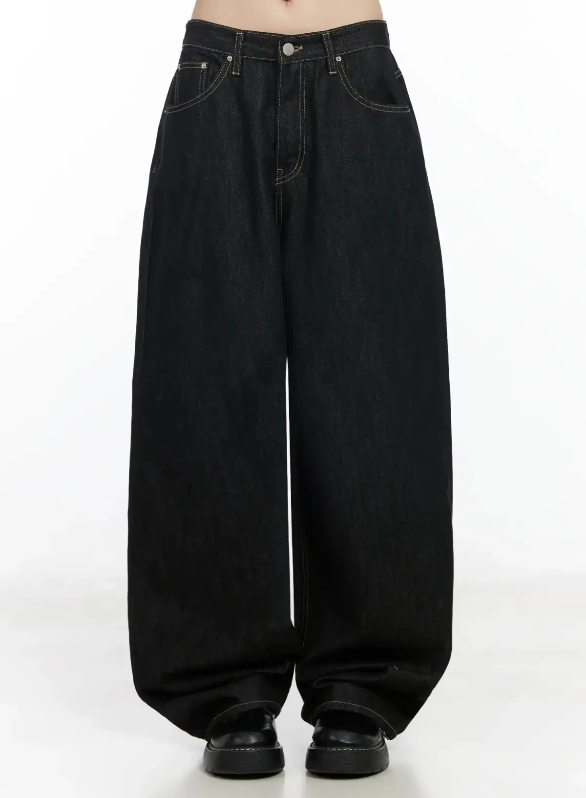Wide-Fit No-Fade Wide Leg Jeans