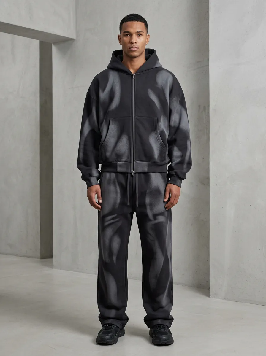 Coordinated Hoodie Sweatpants Men's Two-Piece Tracksuit