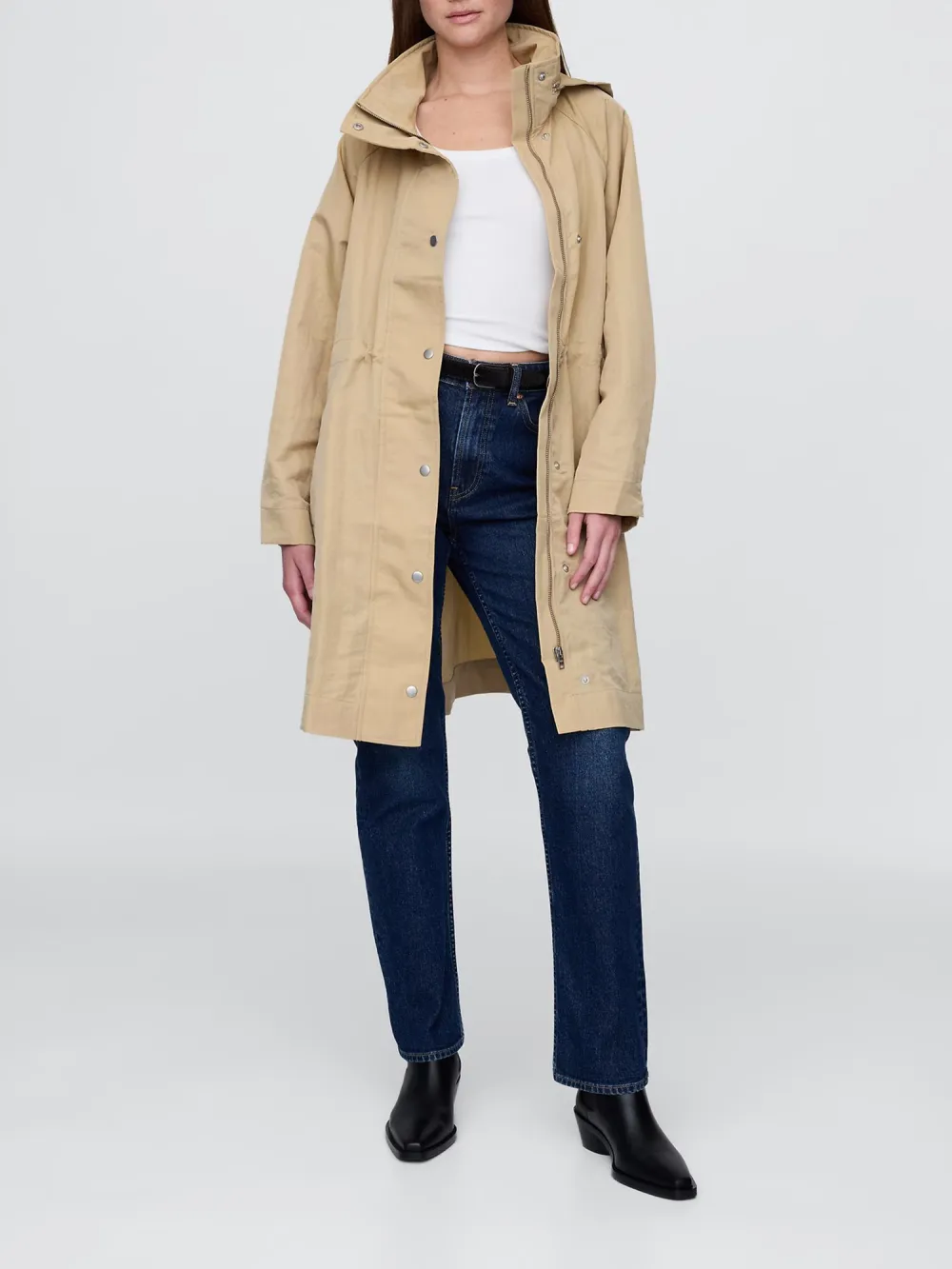 Smooth Hooded Jacket