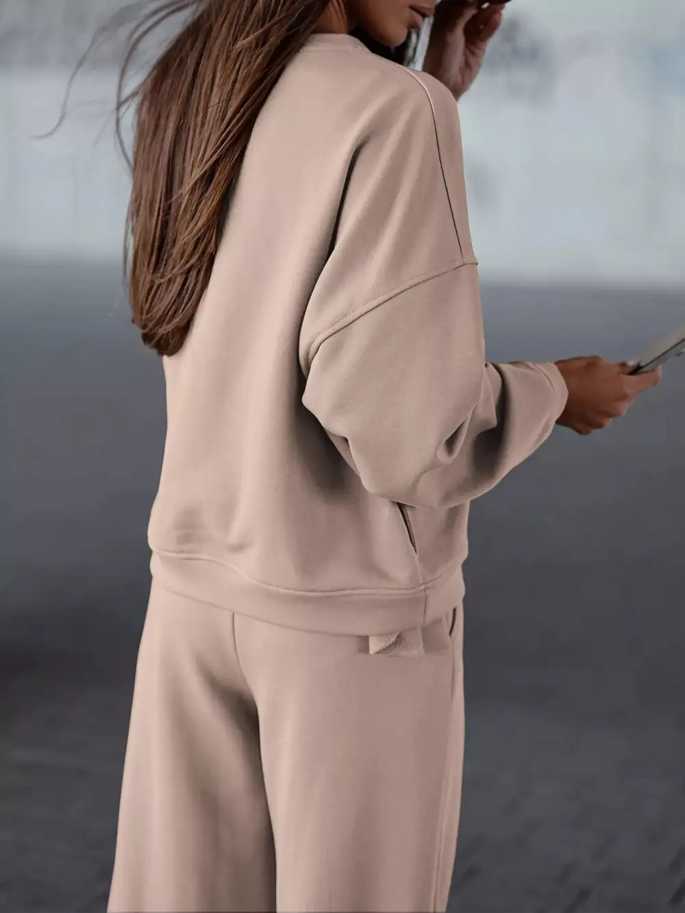 Relaxed Casual Loose Fit Top and Pants Two Piece Set