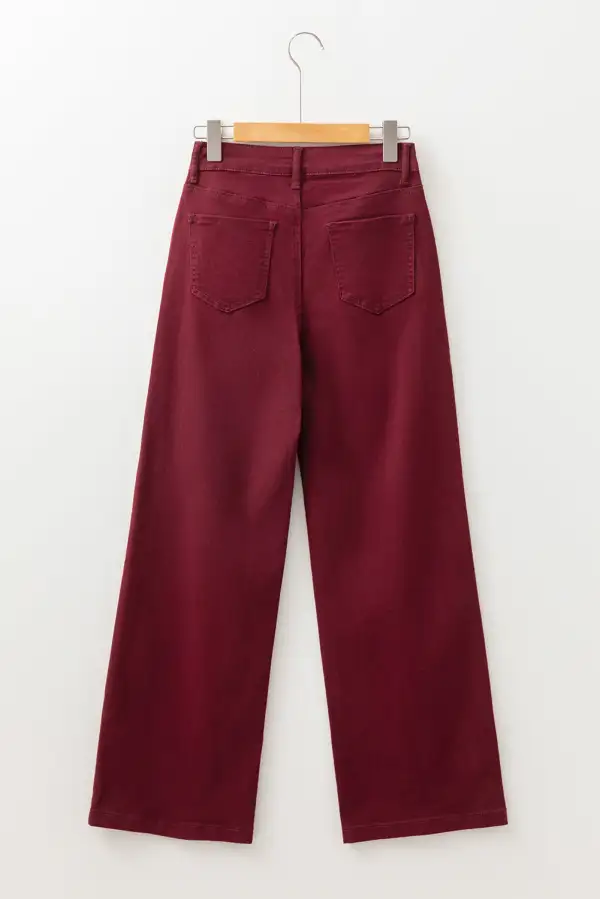Refined High-Waist Pocketed Straight Leg Jeans