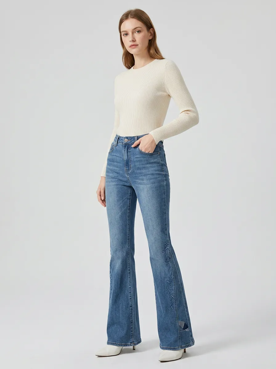 Women's High Waist Casual Denim Jeans