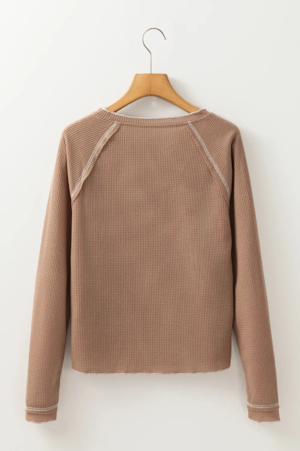 Smoke Gray Textured Round Neck Top