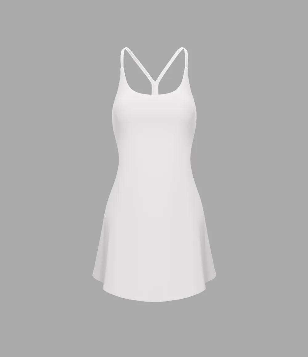 Softlyzero Airy Backless Cut Out 2-in-1 Pocket Cool Touch Mini Activity Dress