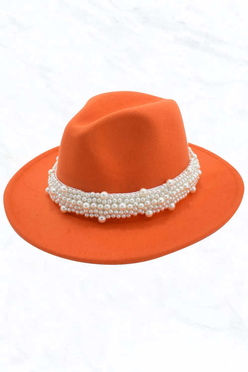 New Style Fashion Fedora Jazz Hat with Wide Pearl Belt