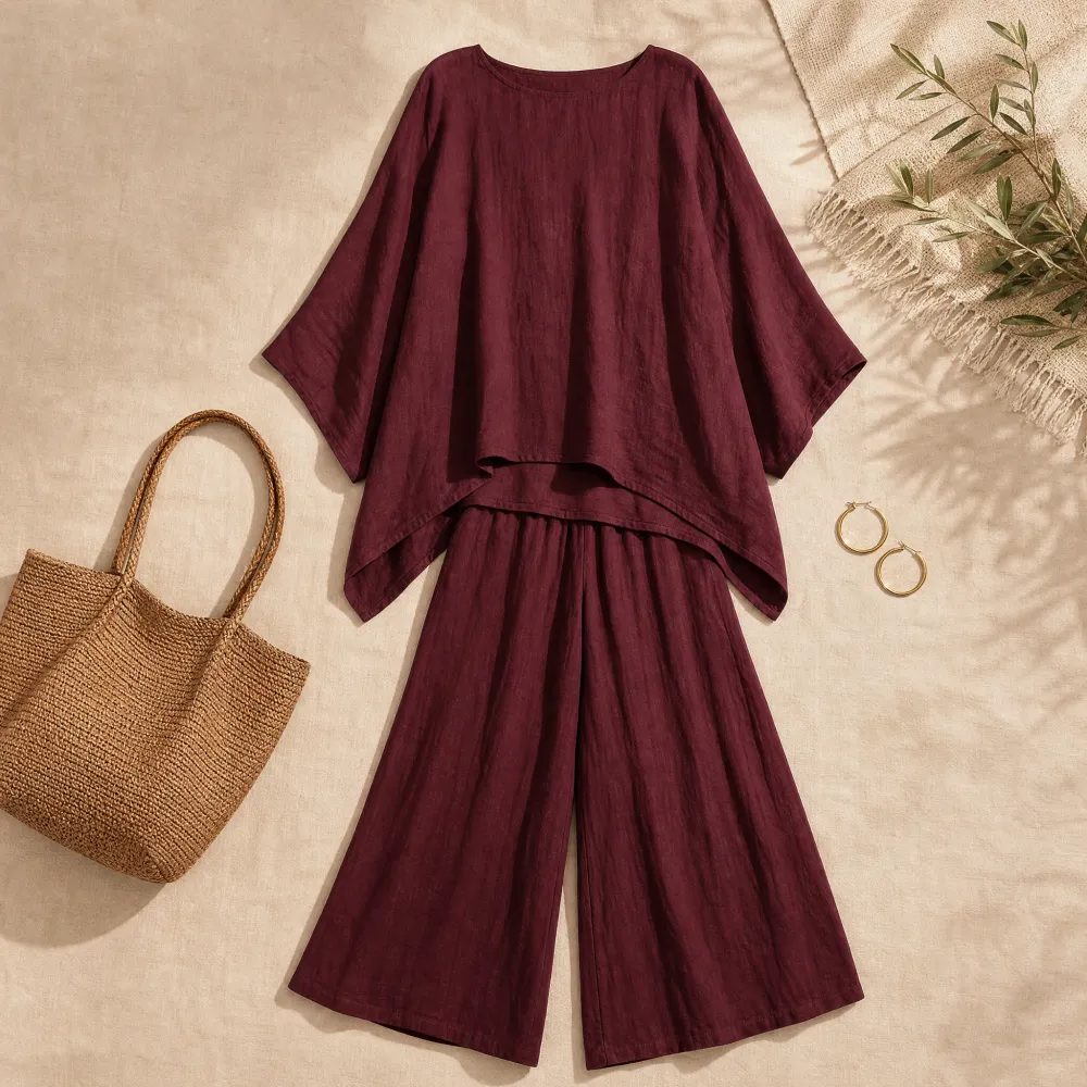 Batwing Top Wide Leg Set