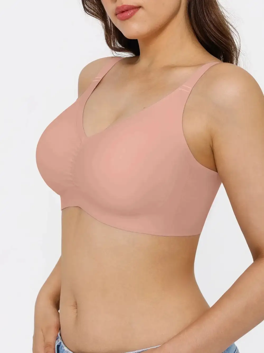Seamless Wireless Ruched Comfort Bra