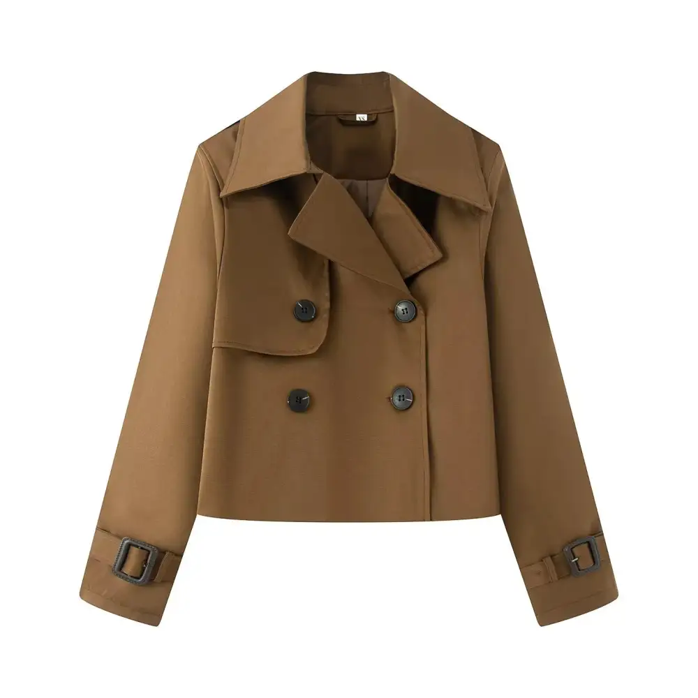Versatile Lapel Collar Trench Coat