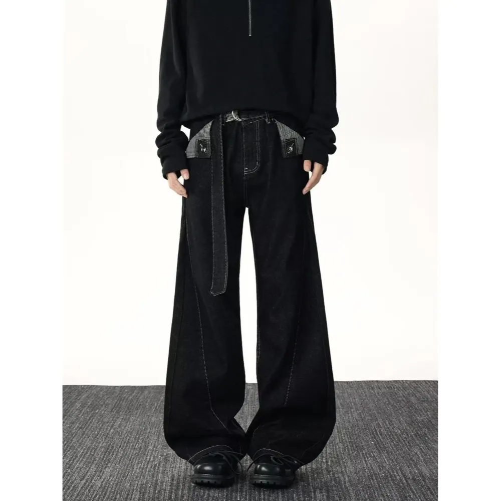 Hip-Hop Deconstructed Patchwork Slash Jeans