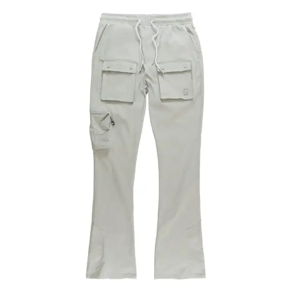 Tapered Nylon Stacked Cargo Pants