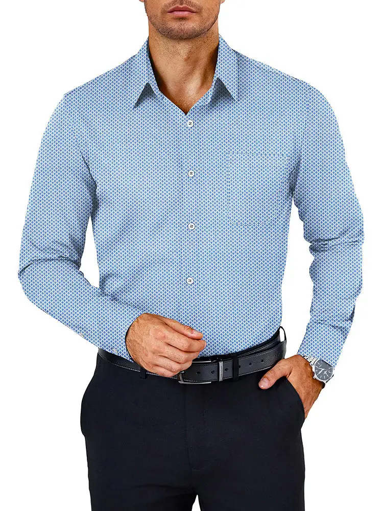 Henley Button Down Dress Shirt