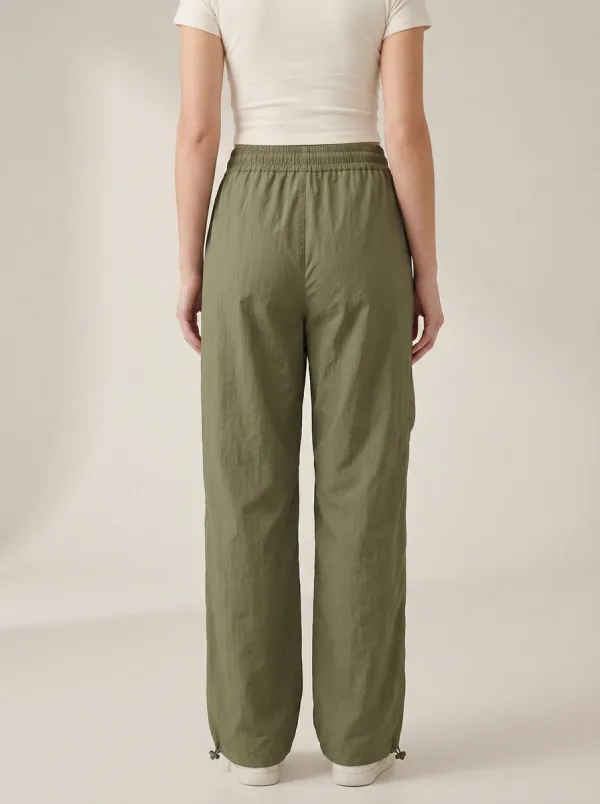 Relaxed Drawstring Pocket Breathable Cargo Pants