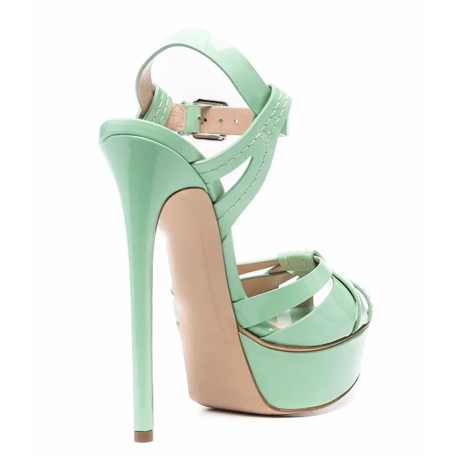 Peep Toe Platform Buckle Strap Sandals