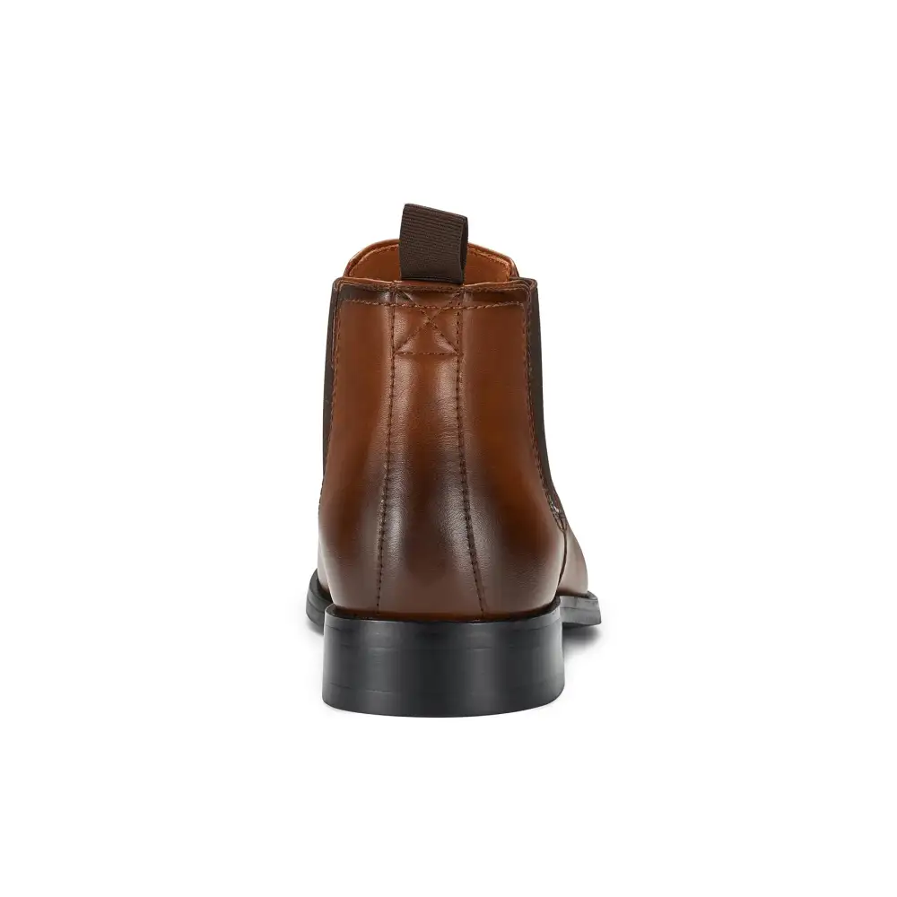 Classic Faux-Leather Slip-On Elastic-Side Chelsea Boots