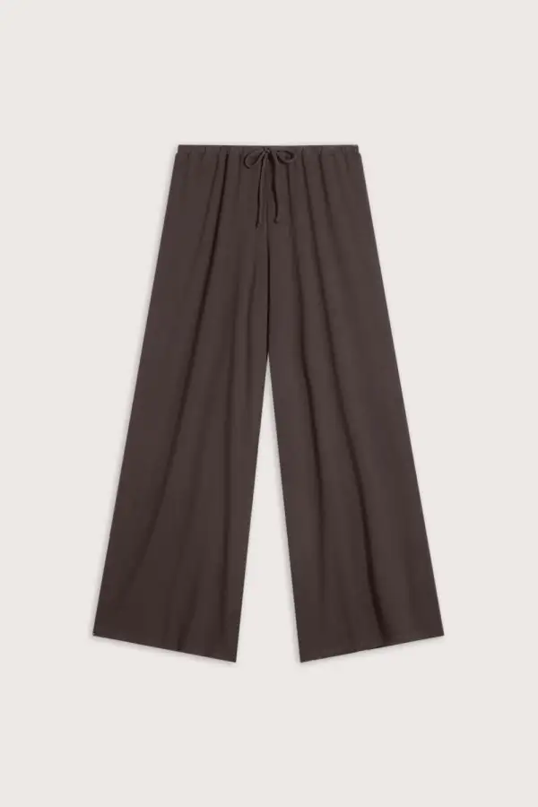 Relaxed Rib Drawstring Trousers