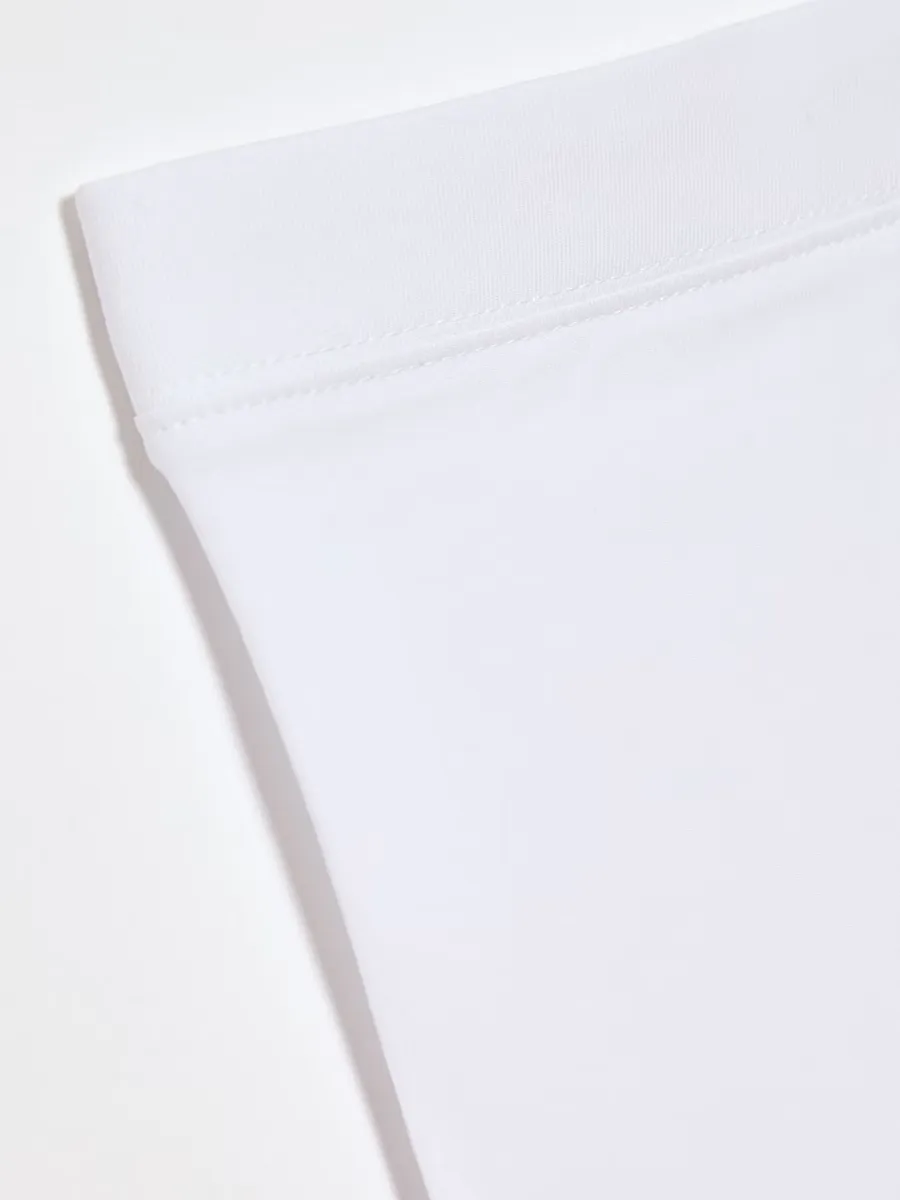 Girls White Jersey School Shorts 2 Pack