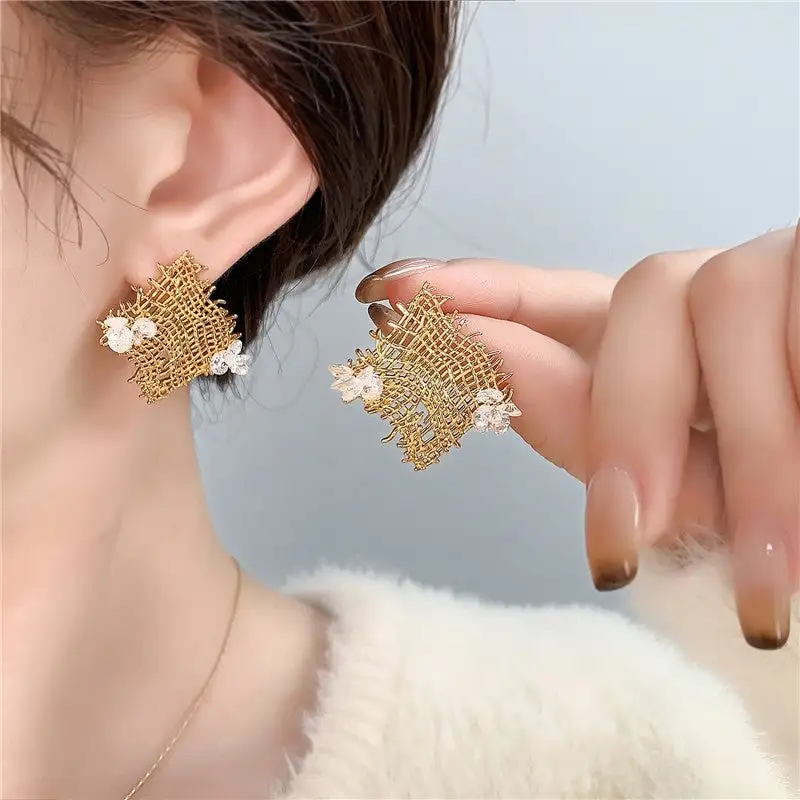 Sculptural Vintage Statement Earrings