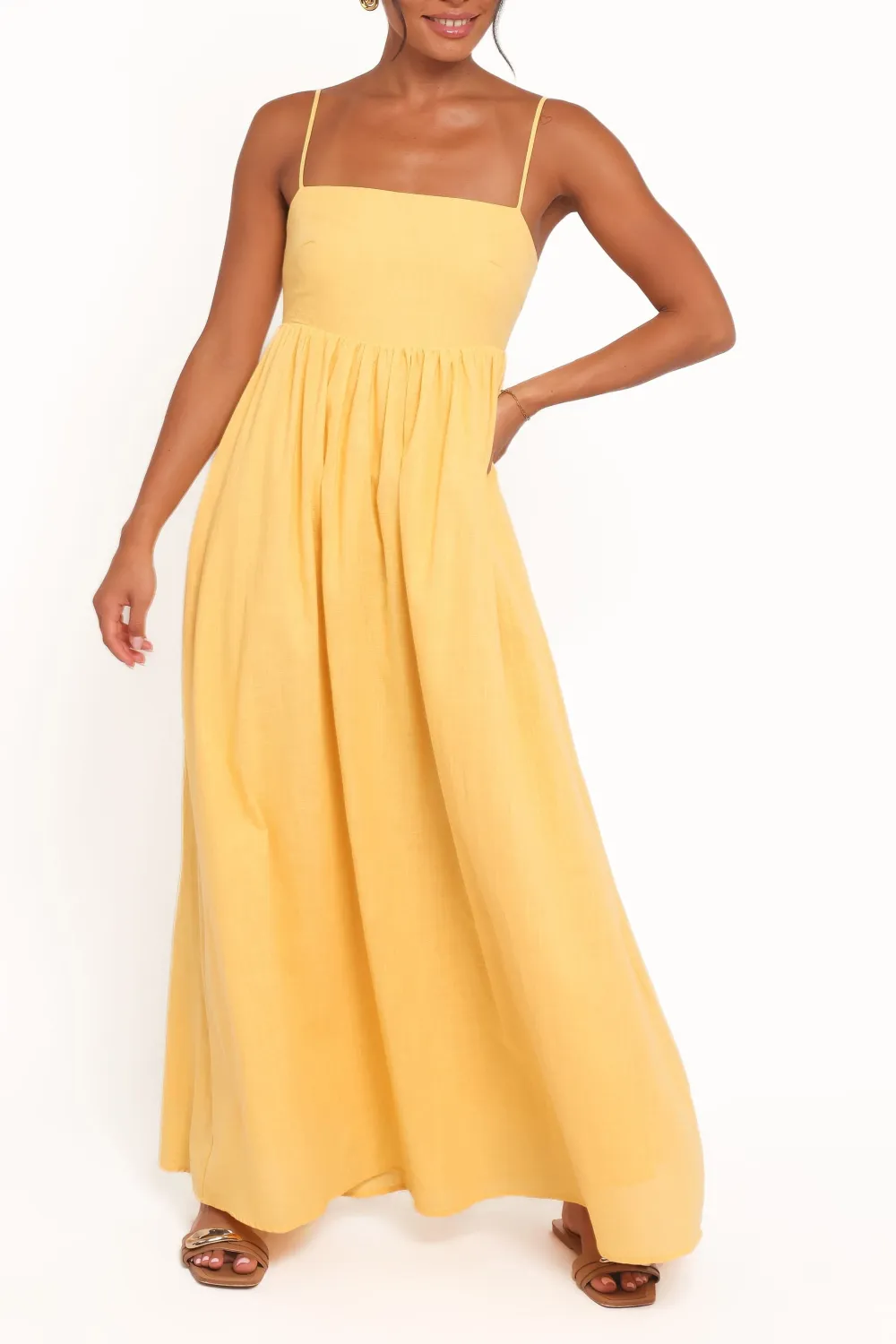 Elegant Square Neck Maxi Dress
