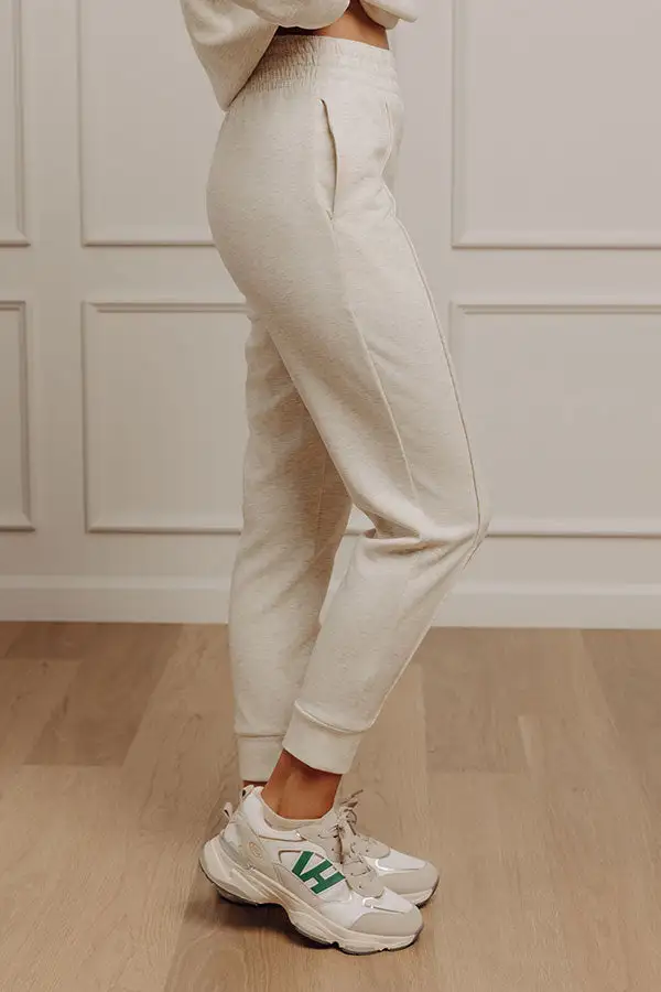 High Waist Relaxed Scuba Knit Pants