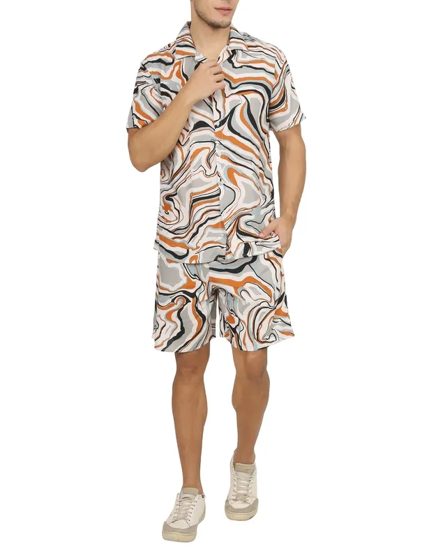 Grey Rayon Matching Set