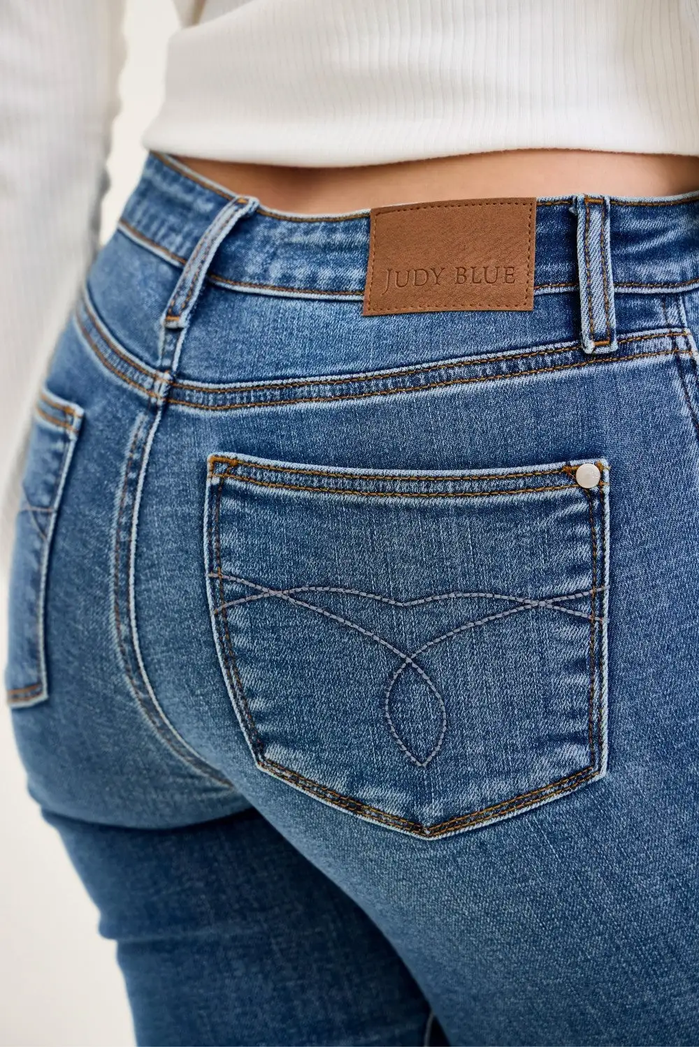 Denim Mid Rise Pocketed Jeans