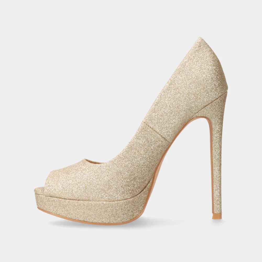 Refined Glitter Finish Pumps