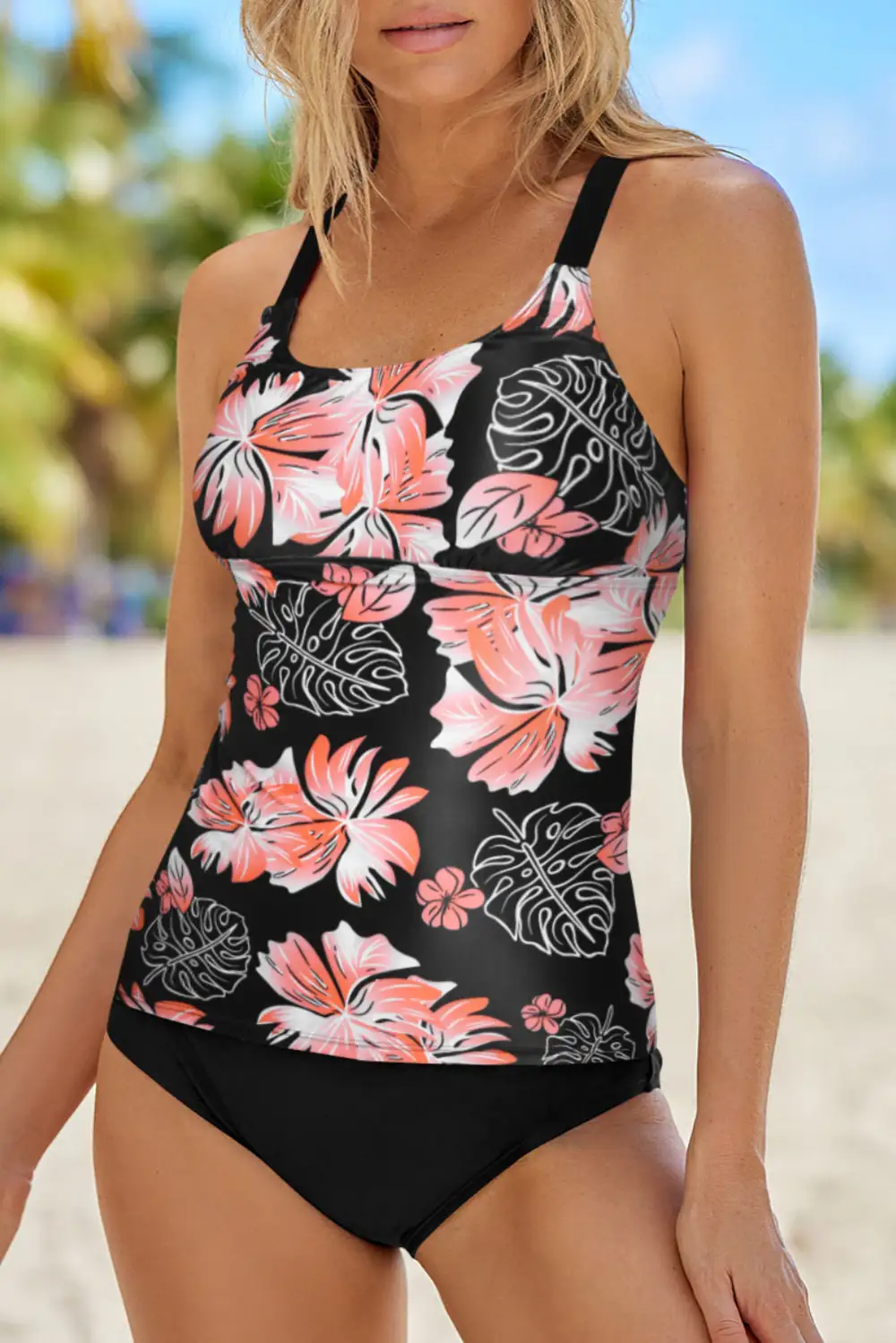 Swimwear Paisley Floral Camouflage Print Boho Tankini Top