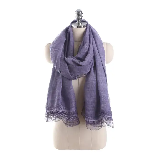 Lightweight Lace Linen Scarf