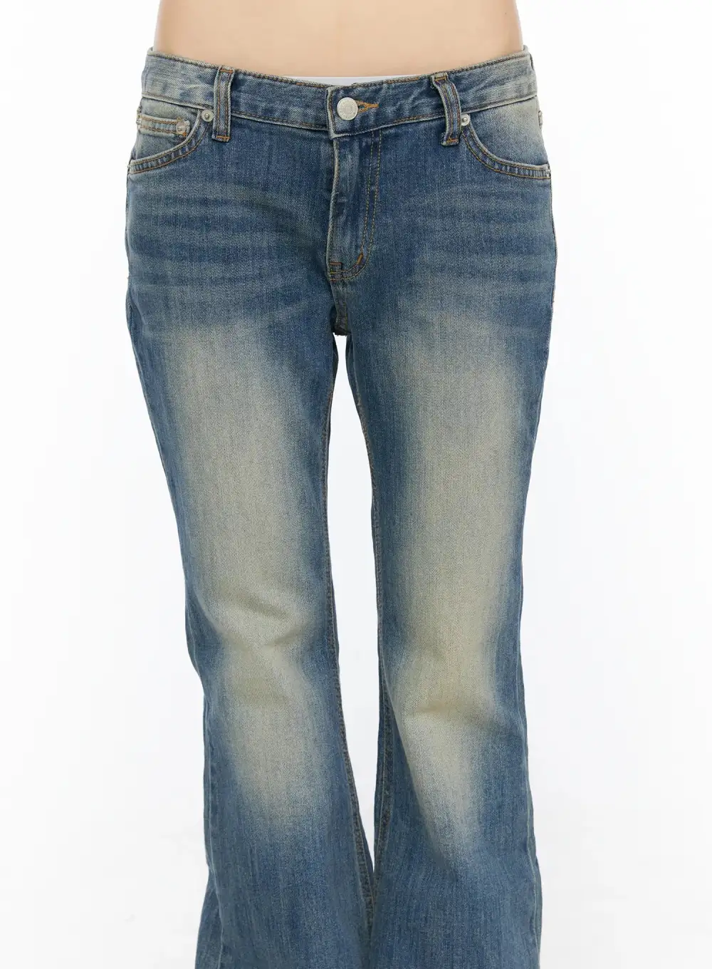 Loose-Fit Low Rise Bootcut Jeans