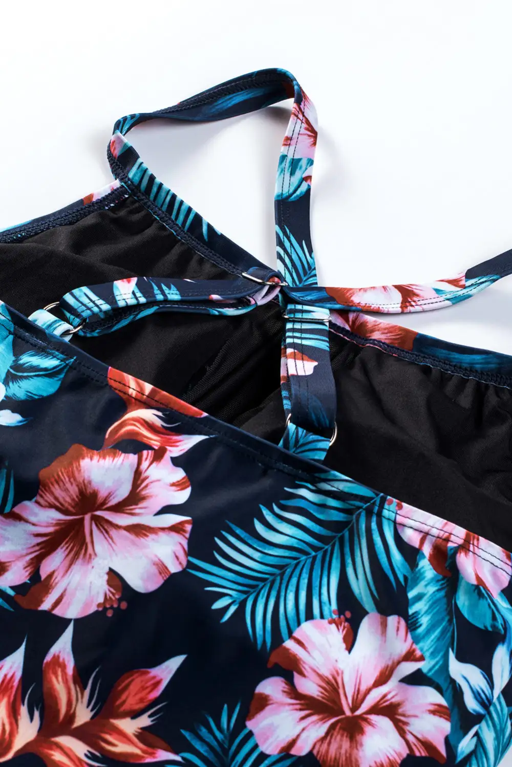 Mesh Accent Floral One-piece Swimwear