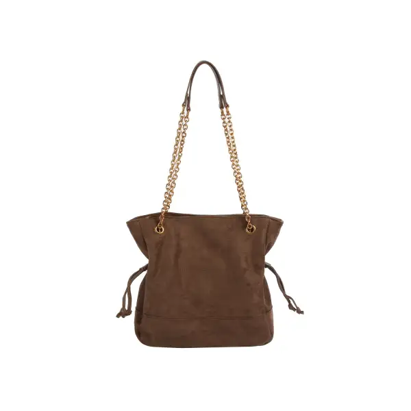 Chain Strap Drawstring Shoulder Bag