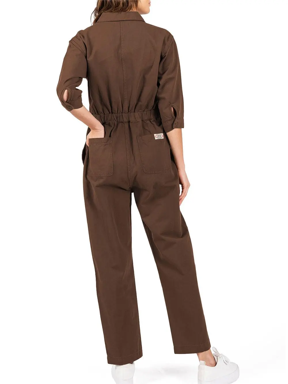 Pocketed Coverall Aviator Jumpsuit
