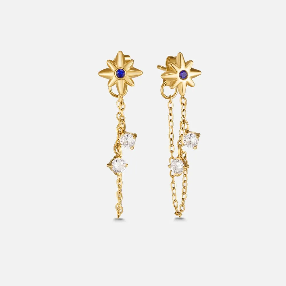 Starburst Crystal Drop Earrings