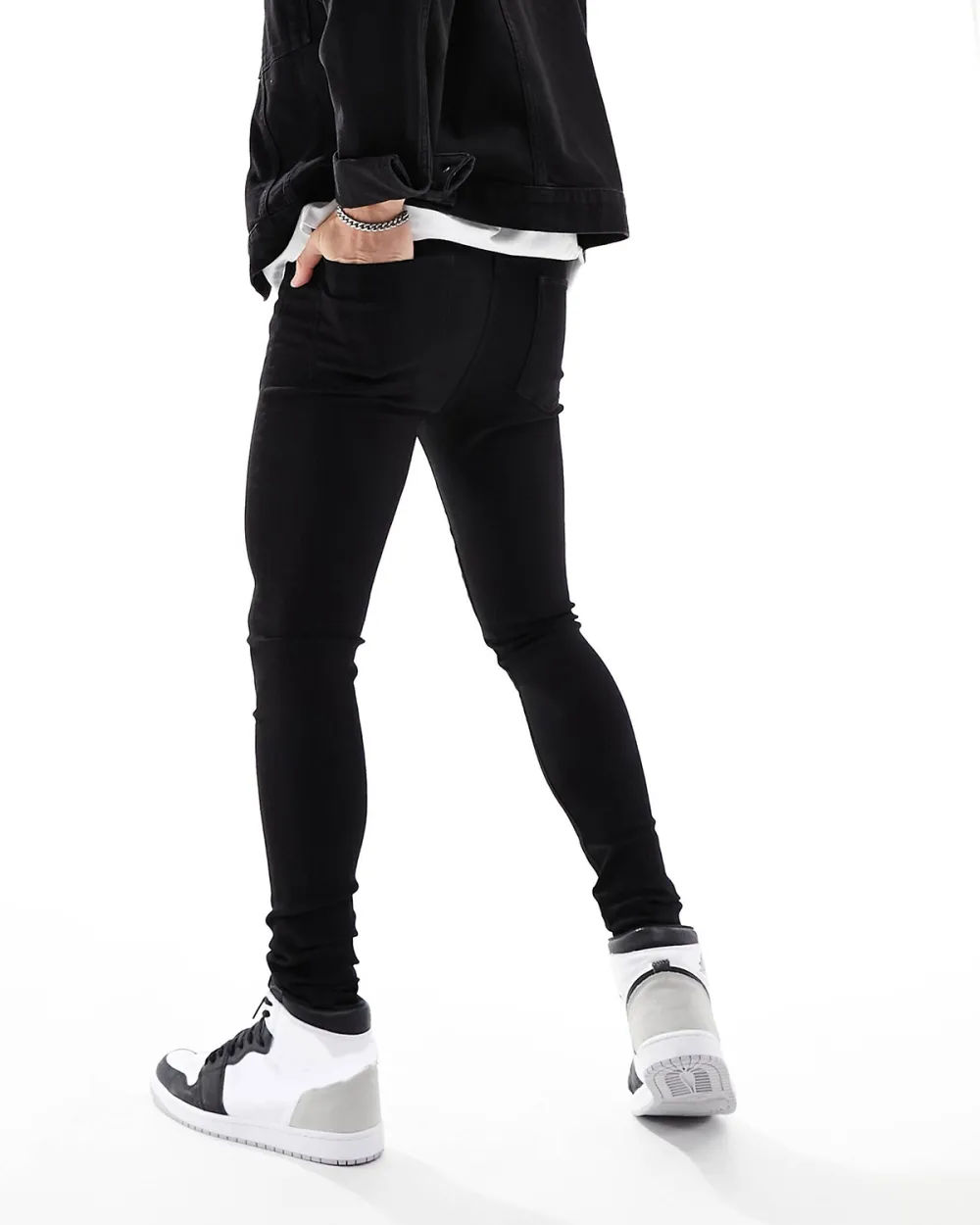 Spray On Jeans With Power Stretch In Black
