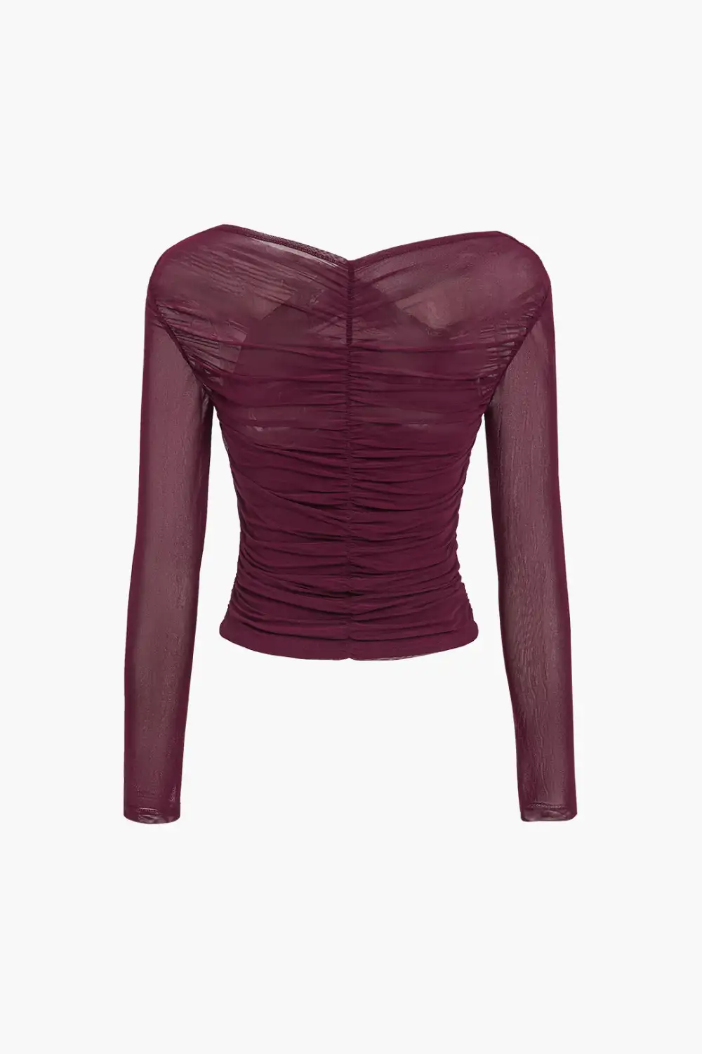 Draped Tulle Detail Top