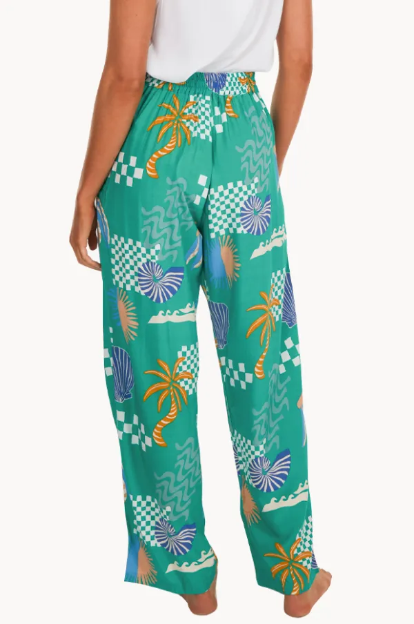 Flat Waist Wide Leg Pants
