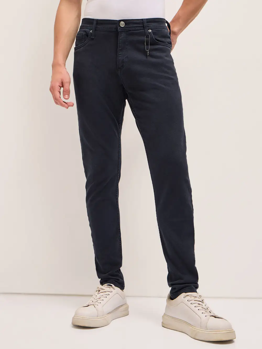 Utility Inspired Stretch Pocket Cotton Jeans