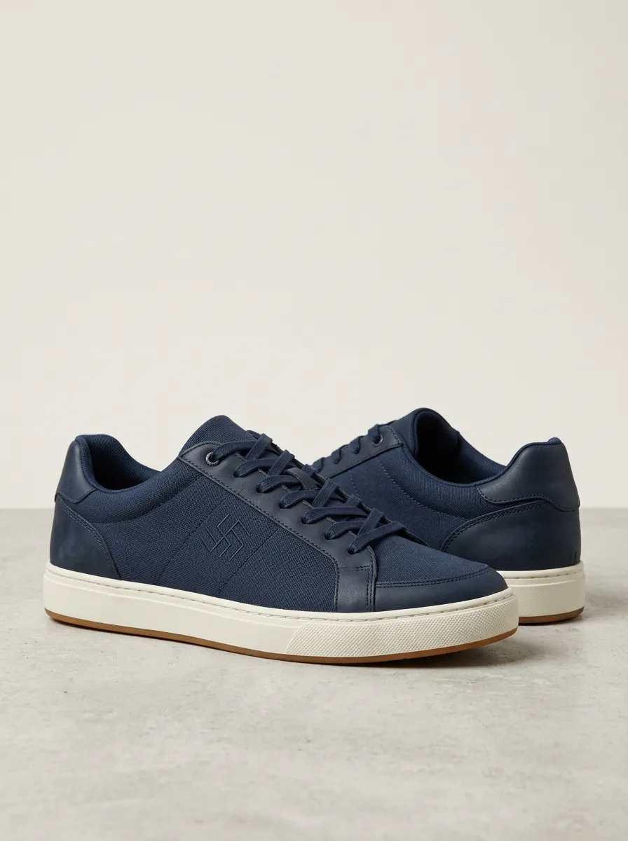 Rugged Geometric Graphic Edit Men's Casual Sneakers