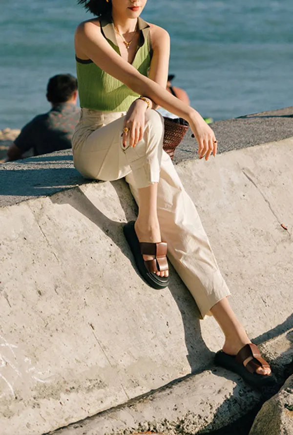 Knit Top - Sage & Matcha