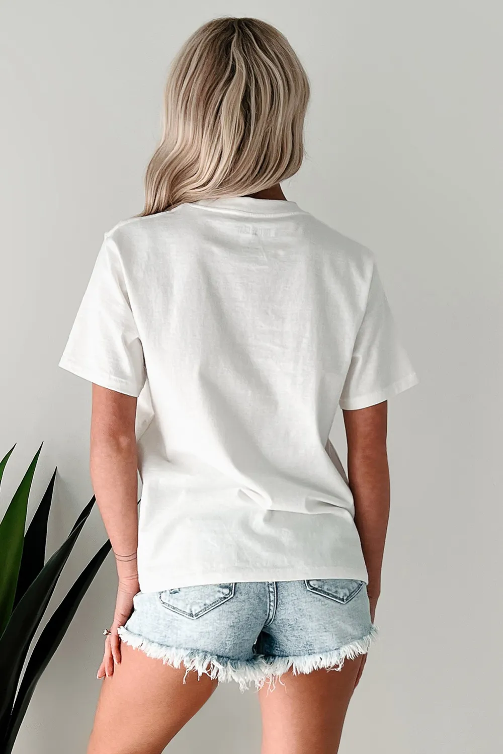 White Bow Cherry Graphic Crewneck Tee