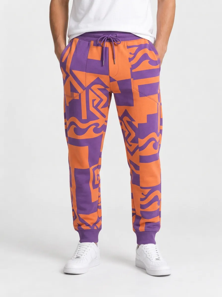 Men's Wave Illustrated Casual Joggers