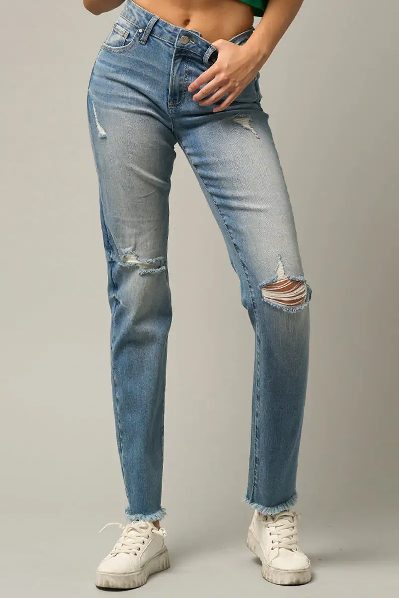 Mid Rise Slim Jeans